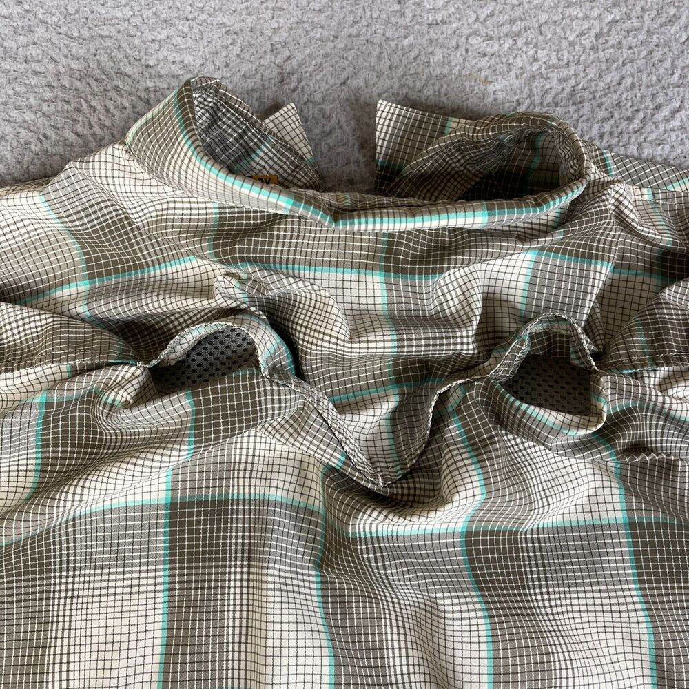 Howler Bros Pearl Snap Shirt Men XL Brown Blue Plaid Snap Huckberry Short Sleeve - Picture 10 of 13